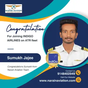 Congratulations Sumukh Jajee on joining INDIGO AIRLINES on ATR fleet.