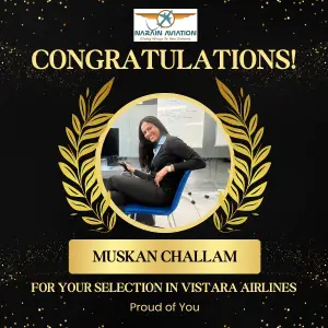 Congratulations Muskan for being selected in Vistara Airlines!