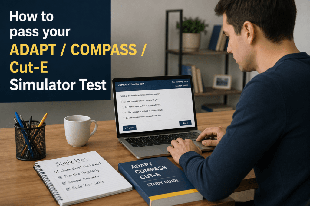 How to pass your ADAPT / COMPASS / Cut-E Simulator Test