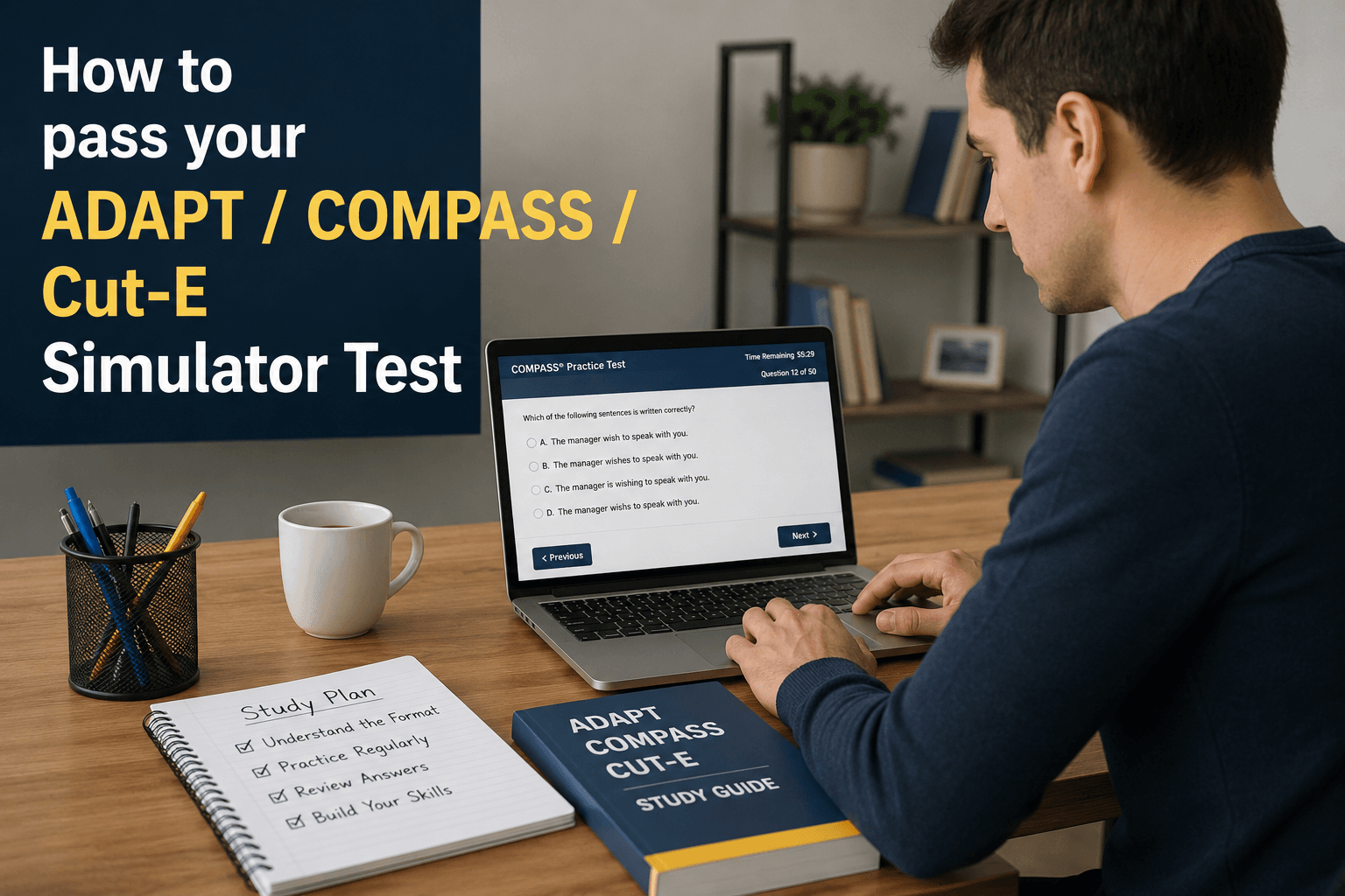 How to pass your ADAPT / COMPASS / Cut-E Simulator Test